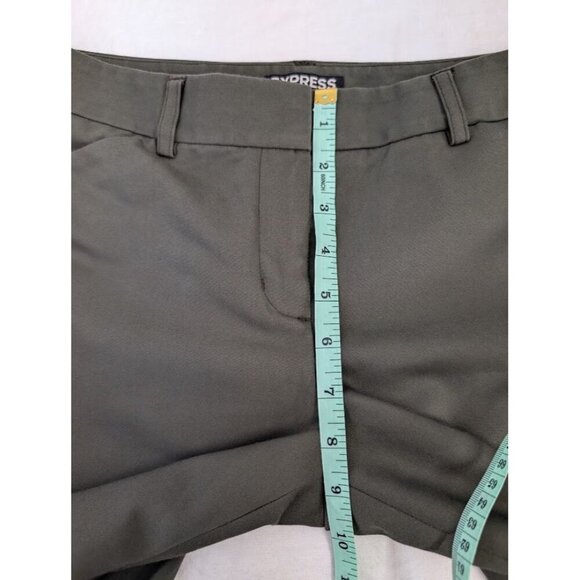 Express Editor pants dark green women's size 4R straight leg mid rise L6 - Picture 8 of 9